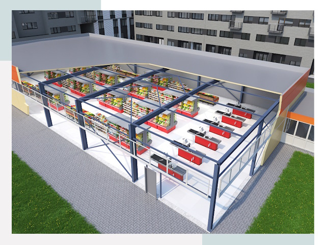 Строительство магазинов в Новокузнецк от 616 руб. за м²