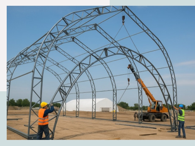 Монтаж ангаров в Новокузнецке от 616 руб. - Надежно и быстро